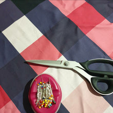 Load image into Gallery viewer, Nerida Hansen Gingham Summer Navy Midweight Cotton